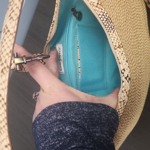 Host Pick! ERIC JAVITS - Jaqui bag with snakeskin accent NWOT - Picture 9 of 12